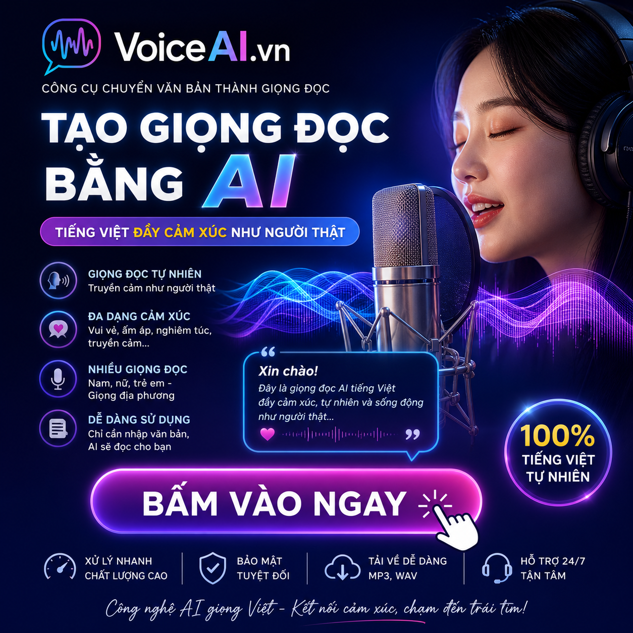 VoiceAI.vn — Tạo giọng đọc AI tiếng Việt